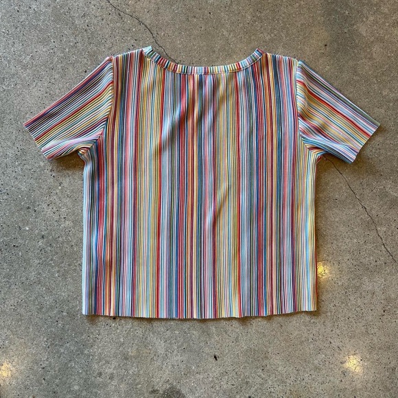 Colorful Striped Ribbed Top - Picture 4 of 5